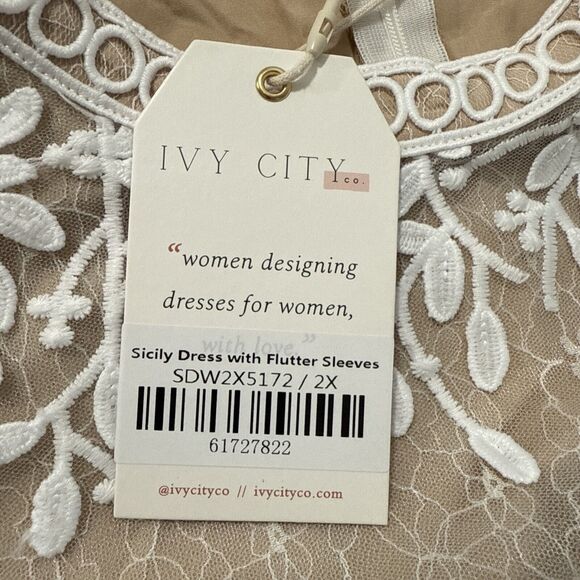 Ivy City Co. Cream Lace Midi Dress - Picture 14 of 15